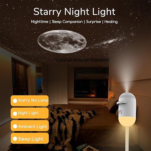 2-in-1 Galaxy Projector Night Light